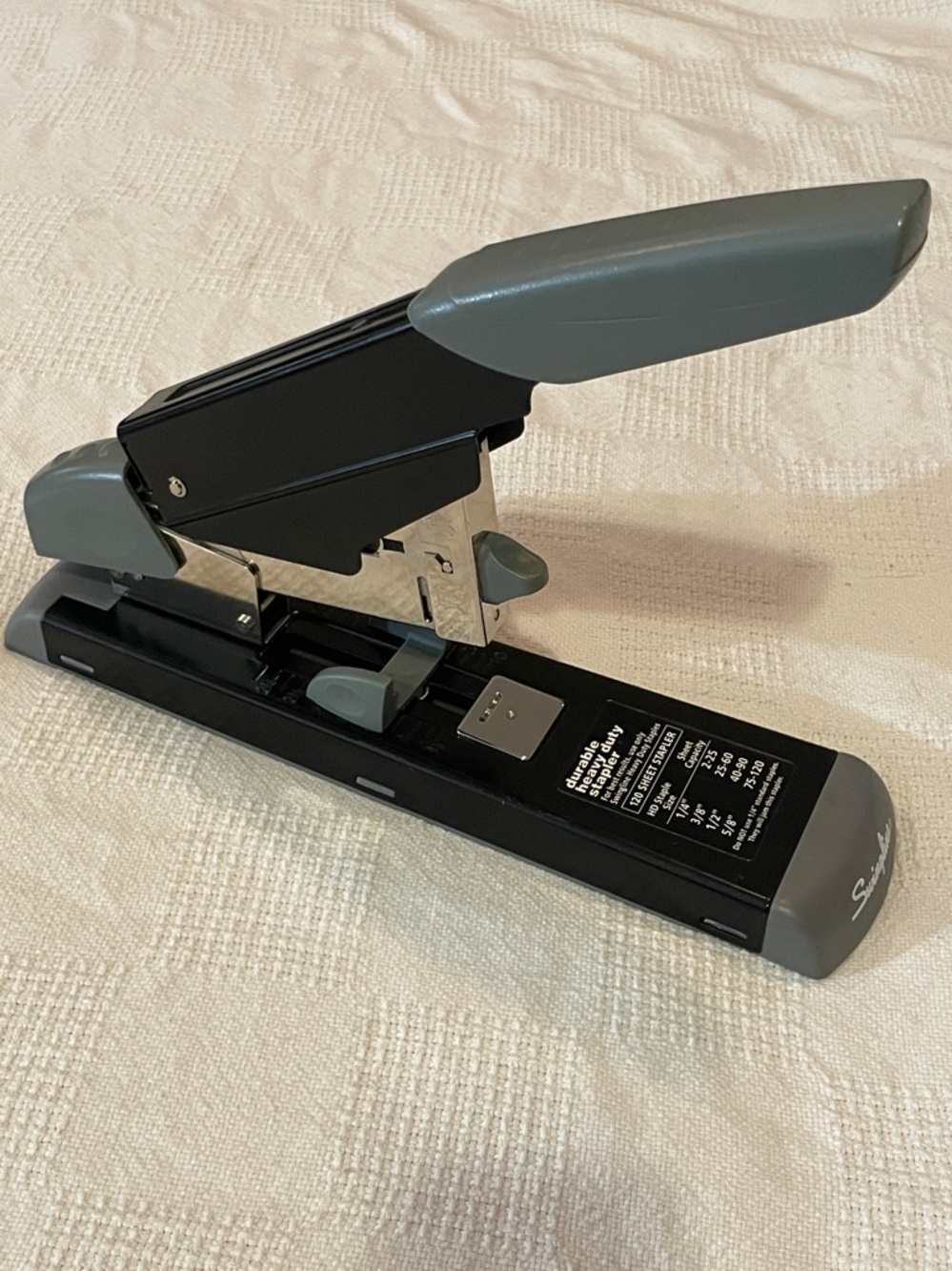 Swingline Gray & Black Durable Heavy-Duty 120 Page Stapler 11302